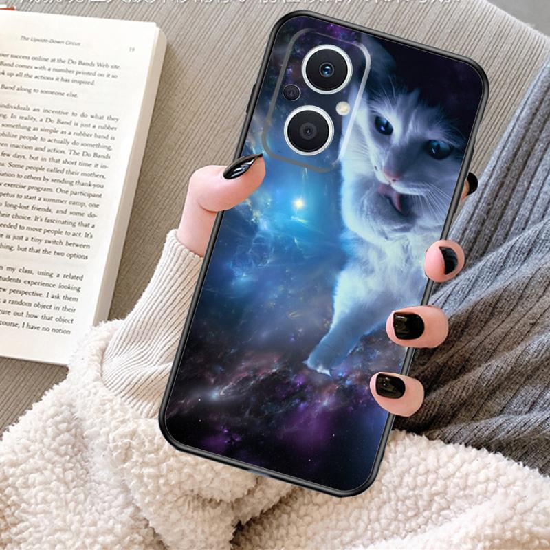 Space Happy Cats Case For OPPO Reno 13F 13 12 F 11 8T 7 8 10 Pro OPPO Find X8 X6 Pro X3 X5 Lite Cover Fundas