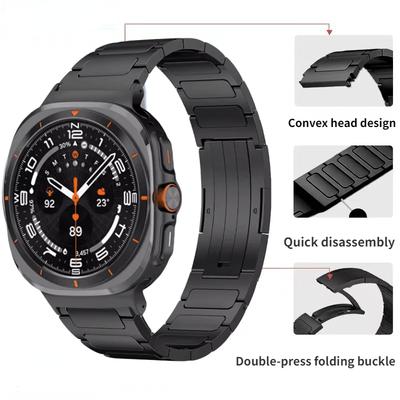 Титановый сплав Ремешок Для Samsung Galaxy Watch Ultra 47 мм Металл Нержавеющая сталь Браслет Ремешок Для Galaxy Watch 8 Ultra Пояс