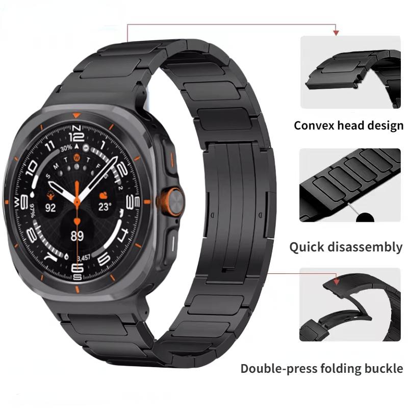 Titanium Alloy Strap For Samsung Galaxy Watch Ultra 47mm Metal Stainless steel Bracelet Watchband For Galaxy Watch 8 Ultra Belt