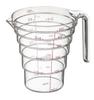 Yamazaki Tiered Measuring 2700ml Microwave-Safe Cup, 500ml, Clear,