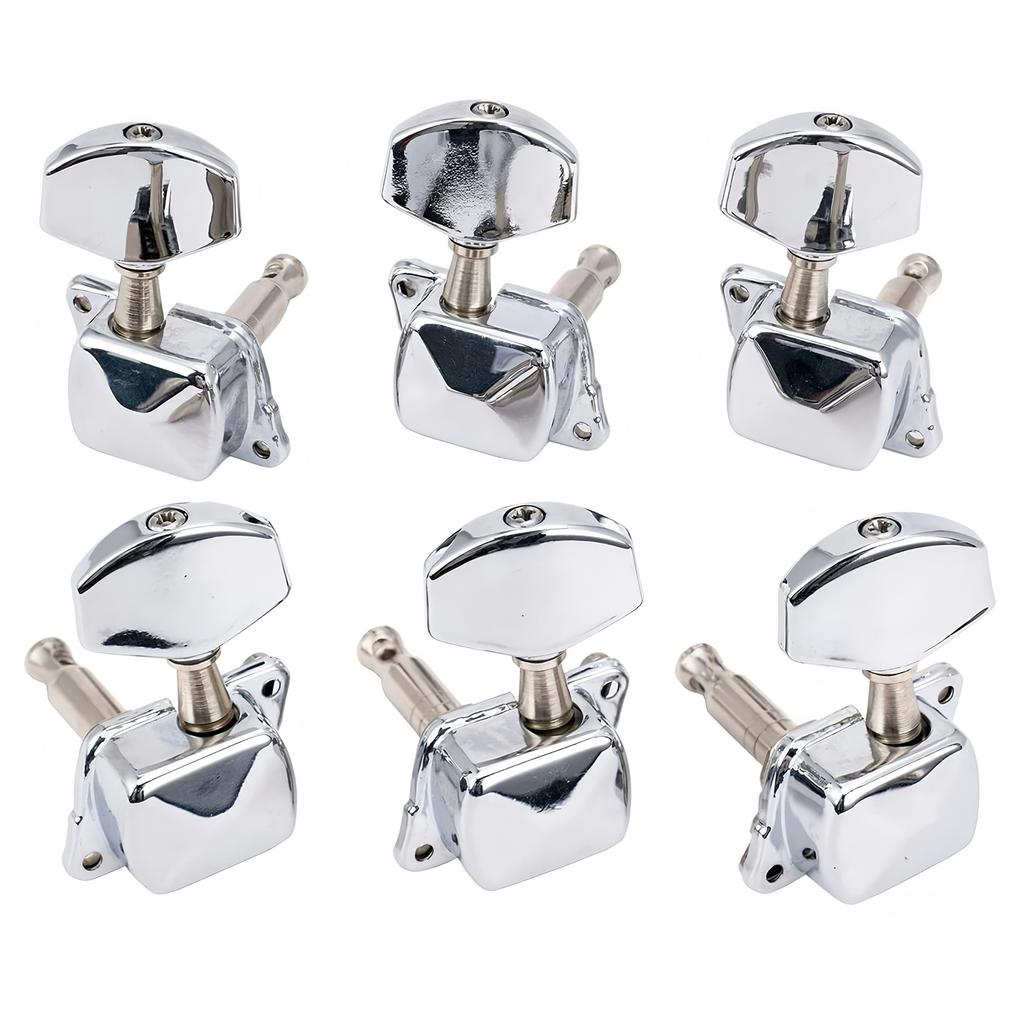 6Pcs Semi-Closed Guitar String Tuning Pegs Zinc Alloy Acoustic Guitar Tuners Guitar String Tuning Keys for DIY Parts
