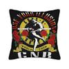 G-Guns N Roses Логотип Рок-группы Наволочка Печать Подушка Чехол Подарок Череп Подушка-плед Чехол Гостиная На молнии 45X45 см