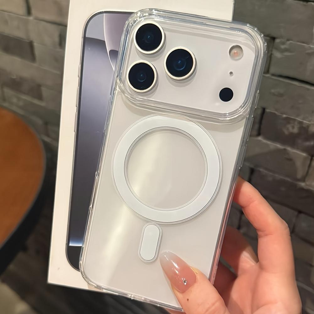 Прозрачный чехол с магнитной зарядкой Magsafe для iPhone 17 16 Pro Max 15 14 13 12 11 XS X XR 7 8 Plus 16E 17 Air Акриловая крышка