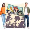 Powerpuff Girls Throw Blanket  Sofa Blanket for Halloween  Summer Comforter Bedspread Anime Home Decoration