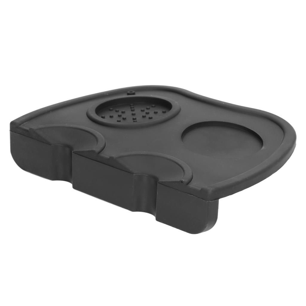 Коврик для распределителя кофе Силиконовый коврик для темпера Двойное отверстие Нескользящий держатель для приготовления напитков