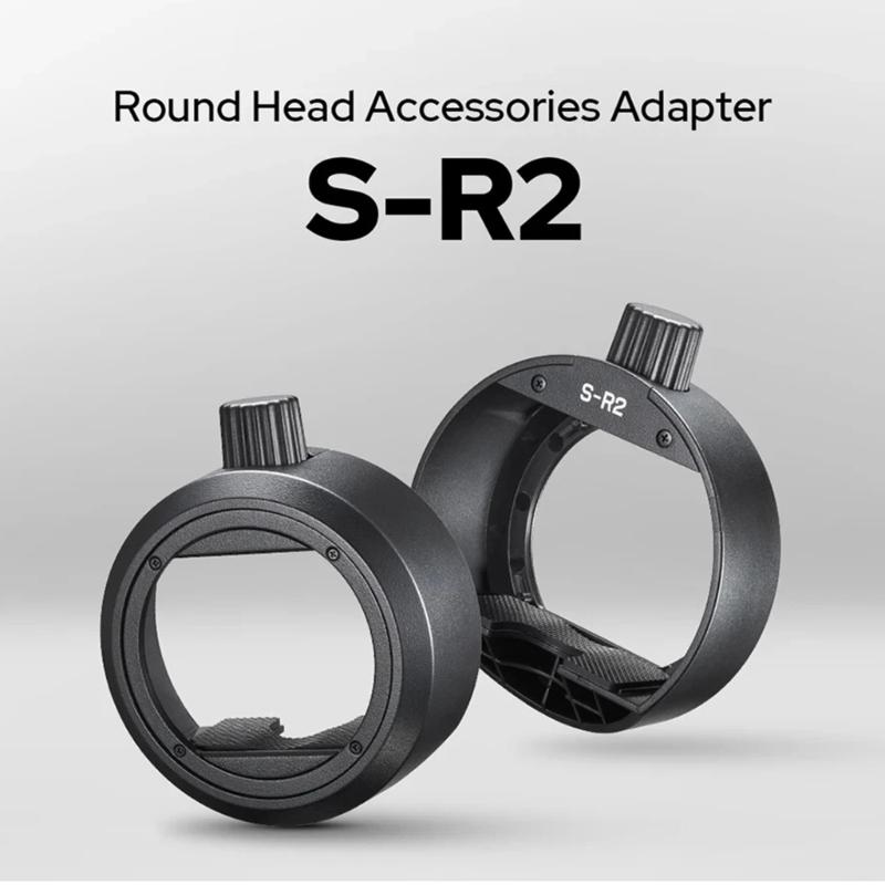 S-R2 Round Head Flash Adapter Rings Replacement for V850III TT685III AD200 V860III TT600 TT520III Photography Accessorie