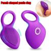 Rechargeable Silicone Stretchy Penis Ring with 10 Intense Vibration Patterns, Male Erection Enhancer and Female Clitoral Vibrator, Adult Sex Toys