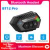 BT12 Pro Гарнитура для мотоциклетного шлема Bluetooth 5.3 Голосовой помощник Стерео Музыка Нано Водонепроницаемая Интеллектуальное Подавление Шума MP3