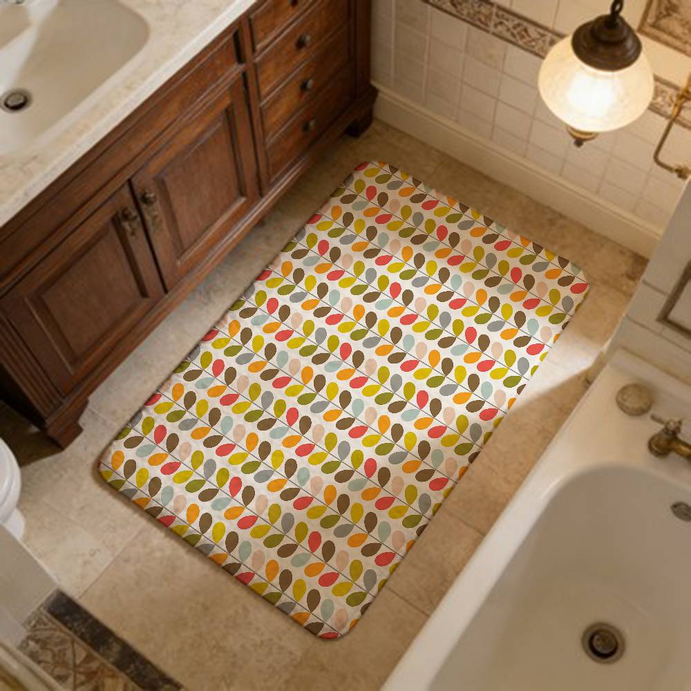 O-Orla Kiely Room Mats Retro Multiple Choice Living Room Kitchen Rug Non-Slip Welcome Rug