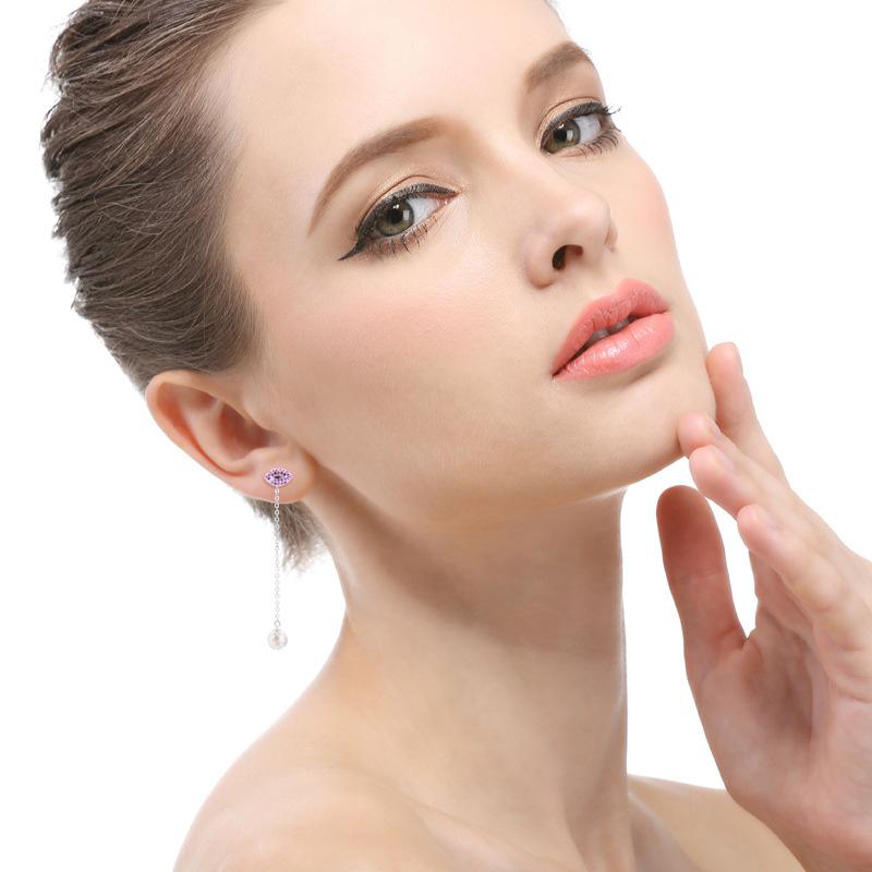 Линдон стерлингового серебра 925 пробы синтетический жемчуг серьги серьги-капли для женщин подарки на свадьбу