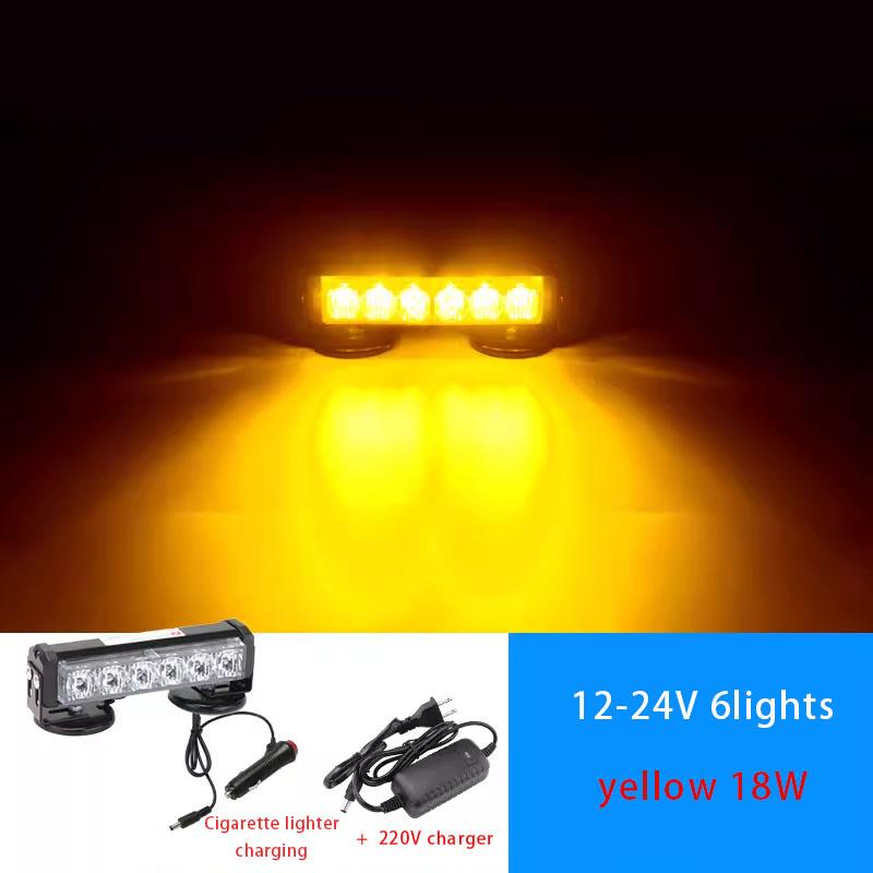 Rechargeable Warning Light Bursting Flash Magnet Portable LED High Brightness Warning Light Barricade Flashing Light