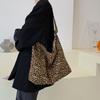 Cloth Canvas Bag Korean Style Women's Handbag Fashion Leopard Print Shoulder Bag  Shopping
