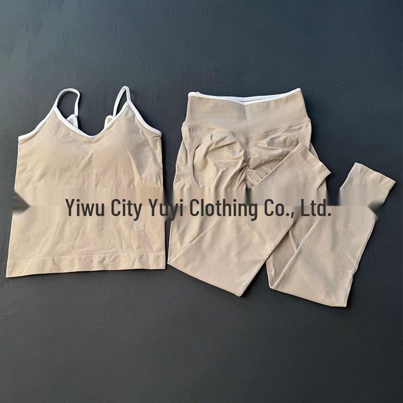 Женский бесшовный спортивный костюм для йоги TEVEO с цветовыми блоками: Быстросохнущая одежда для фитнеса с красивым дизайном спины.