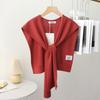 Korean Summer Air Conditioning Fake Collar Neck Guard Scarf Female Knit Thin Autumn Knotted Cape Sunscreen Shawl For Women