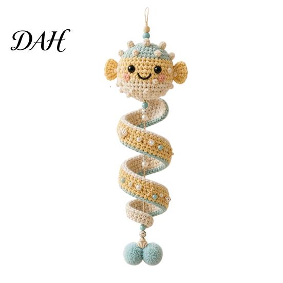 Crochet Supplies for Travel Ocean Animal Spiral Kit, DIY Coastal Hanging Ornament Beginner Craft Crafting Set with Yarn Kit And Accessories