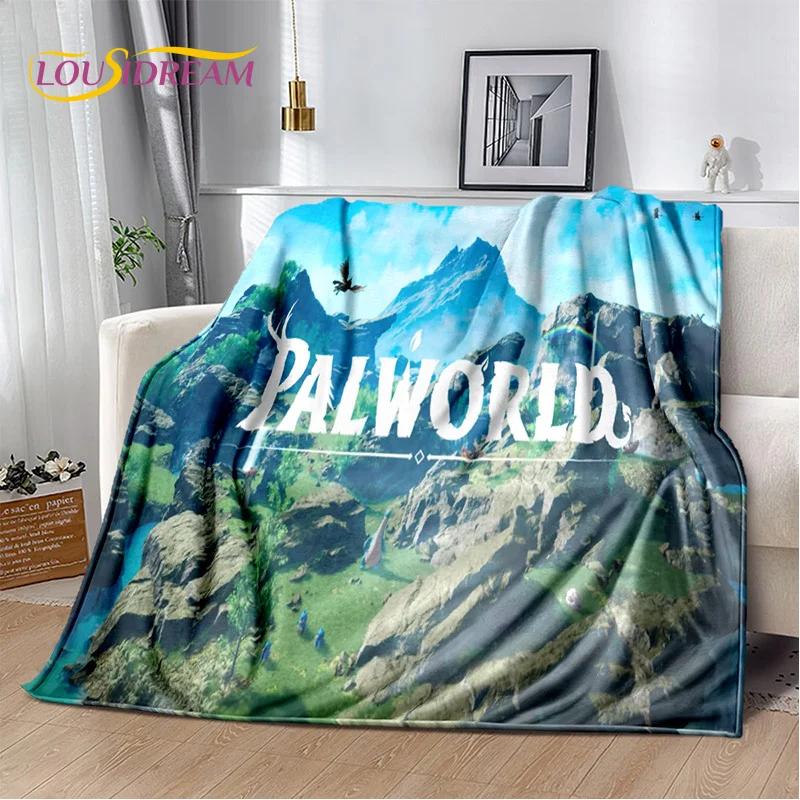 3D Мультяшное Игровое Одеяло Palworld, Мягкое Пледовое Одеяло для Дома, Спальни, Кровати, Дивана, Пикника, Путешествий, Офиса, Покрывало для Отдыха, Детское