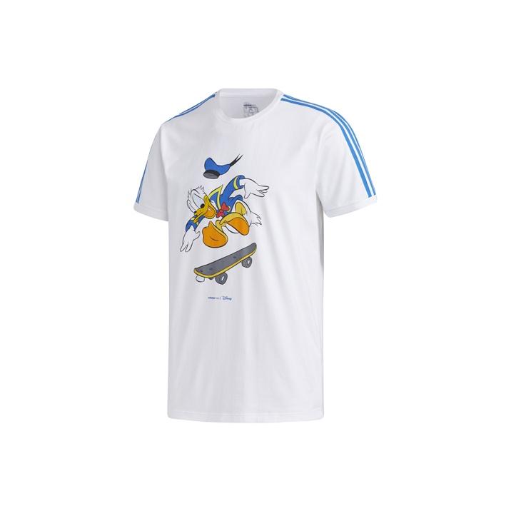 adidas Neo Donald Duck Повседневная футболка с круглым вырезом Мужские топы белые GJ5648