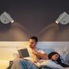 3105 Bedroom Bedside Wall Lamp 350-Degree Rotatable Reading Light Spotlight with Switch,3W Warm Light