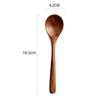 2pcs Long Handle Japan-Style Wooden Spoon Simple Style Wooden Teaspoon New Soup Spoon