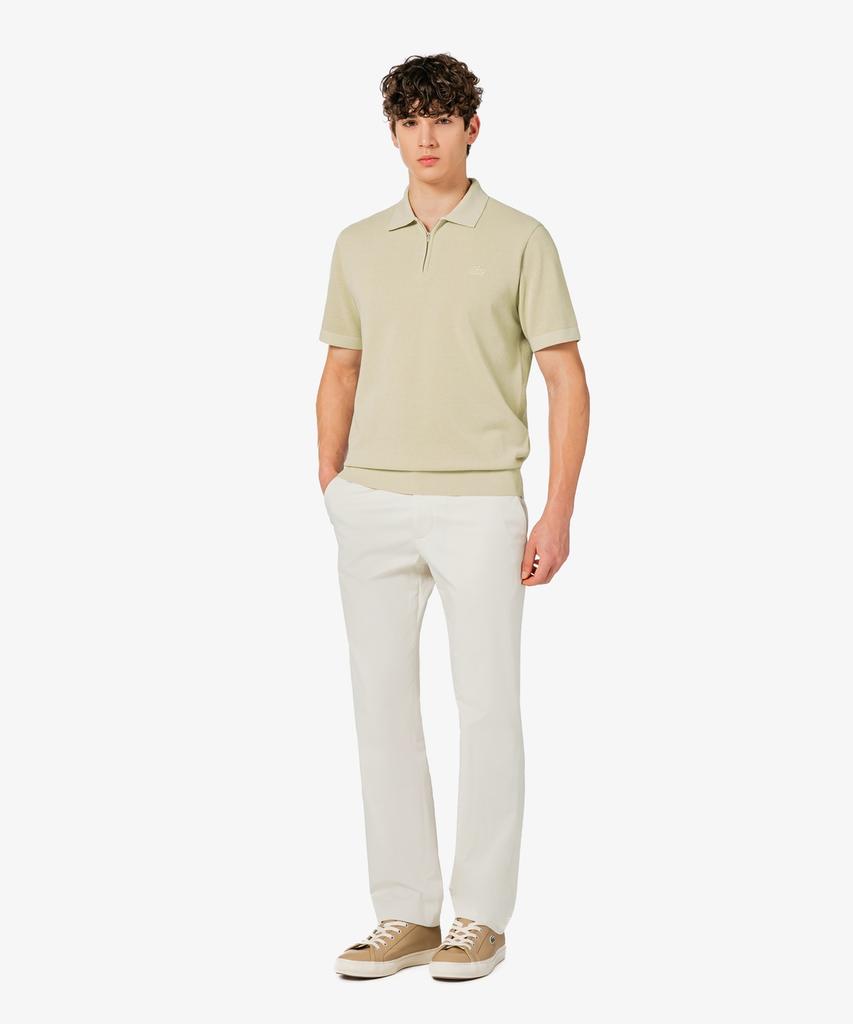 Мужской двухцветный гольф LACOSTE с молнией до середины Ah012E-56G 02S