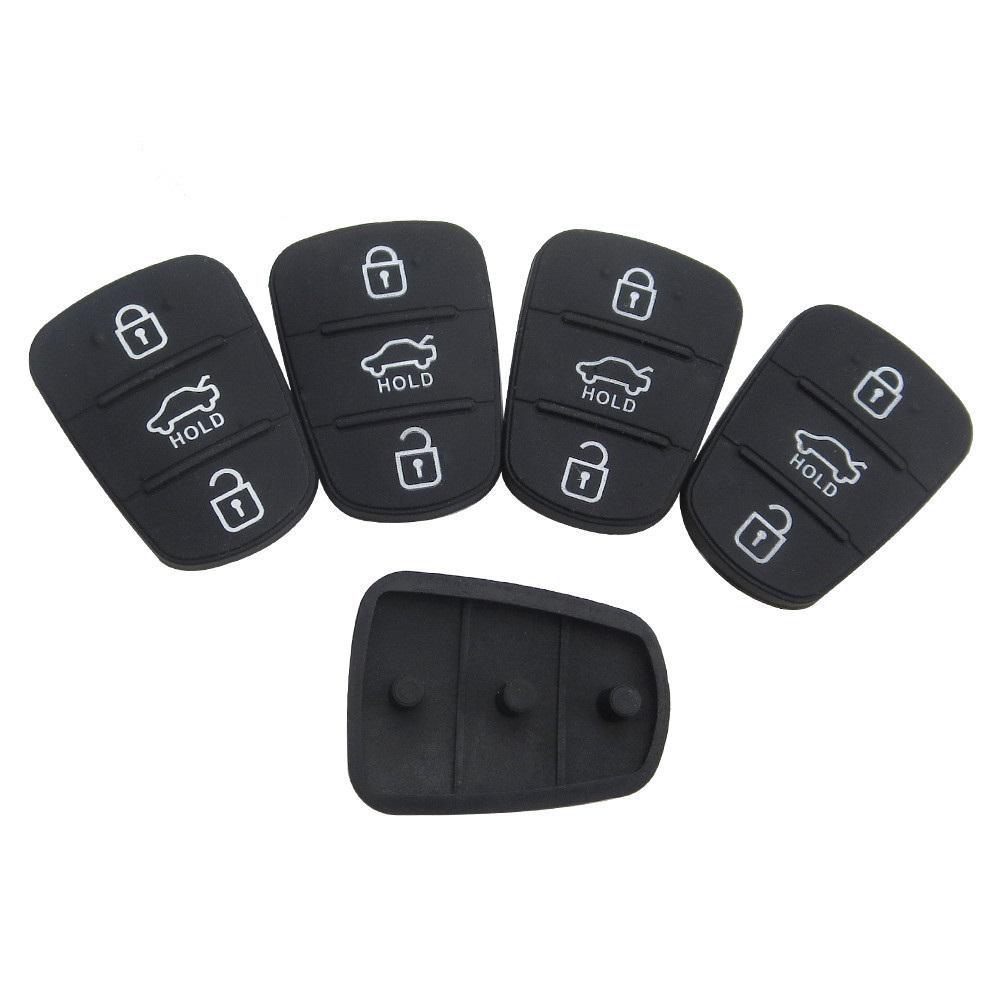 3-кнопочный флип-брелок с дистанционным управлением, резиновая накладка для Hyundai I10 I20 I30 IX35 для Kia K2 K5 Rio Sportage