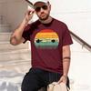 Vintage Sun Retro Sunset Tuning Car Funny TShirt Unisex Style for Women Unisex Clothing Grh T Shirts Camisas  New Model Unisexs