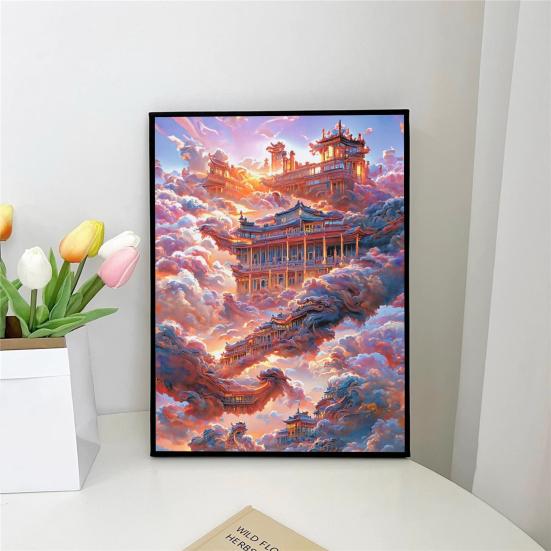 Картина со стразами 5D Пейзаж Полная дрель Блестящие стразы Красочные DIY Художественные ремесла Ручная работа Украшение стен дома Горный хрусталь Мозаика Набор для рисования