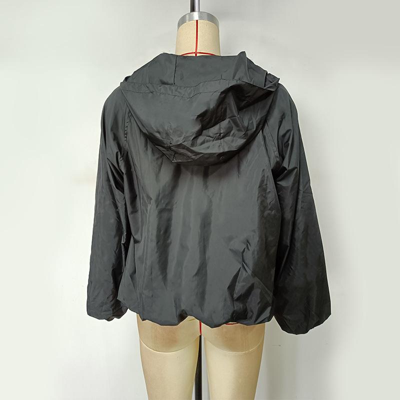 Женская дышащая солнцезащитная одежда, однотонная, с капюшоном, свободная, с длинным рукавом, на молнии, тонкая куртка