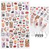 Nail Art Stickers, Romantic Valentine'S Day Love Cartoon Panda Love Adhesive Nail Stickers