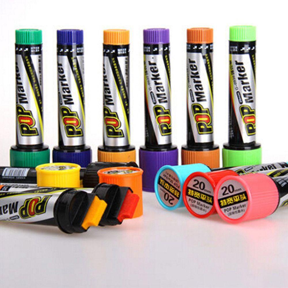 Poster Pen Refillable Marker Pen Paint Permanent POP Waterproof 20mm Sketching Graffiti Markers