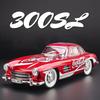 1:Масштаб 24 300SL 500K Винтажный автомобиль Игрушечная модель Сплавной кузов Открывающиеся двери Музыка Свет Инерционные модели Модели Детское хобби Подарки