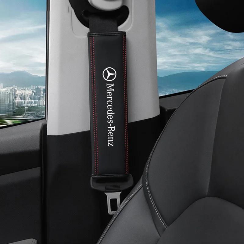 Car Safety Belt Shoulder Cover Protection Pad For Mercedes Benz W205 W204 W203 W212 GLC CLA GLA AMG C180 C200 C300 C63 Coupe C43 NX8