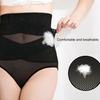 Women Shaping Brief High-waist Cross Compression See Through Breathable Holes Underwear Sexy Panties