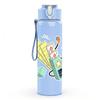1PC Paper Fan Handcraft Cartoon 750ml Color Plastic Sports Water Bottle Leakproof Flip Straw Lid Suitable for Sports Office Home Use