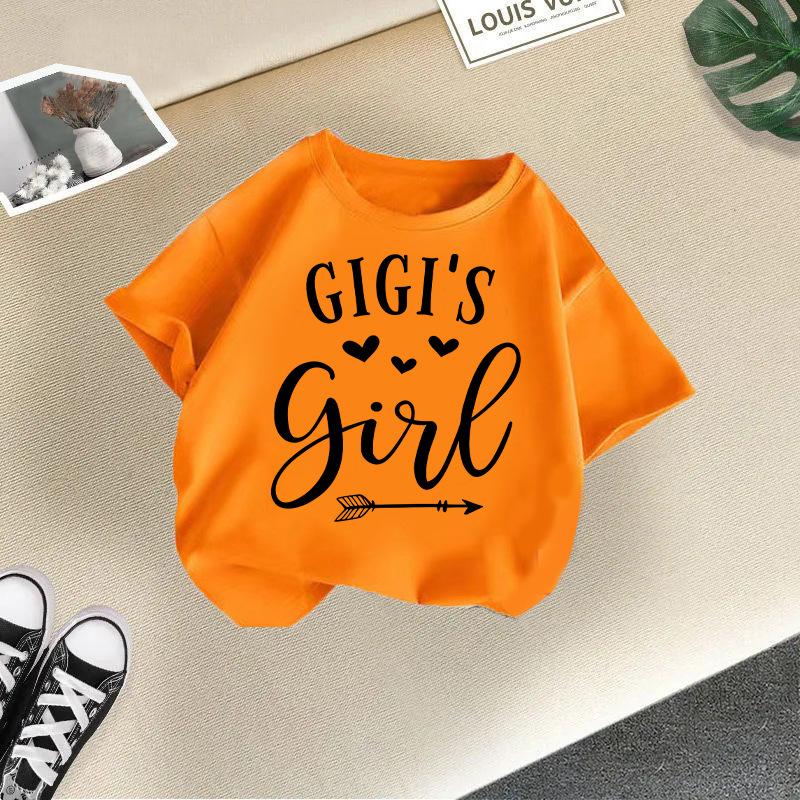 Children's Casual Short-sleeved T-shirt, Summer Girls' Loose T-shirt
