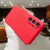 Liquid Silicone For Magsafe Wireless Charge Magnetic Case For Samsung S25 S24 S23FE S22 Plus Ultra A55 A15 A35 A05 Soft Cover