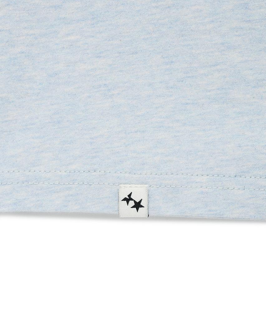 CAVISH Twin Star Check Applique Ls Tee Blue(Cv2Gsut555A)