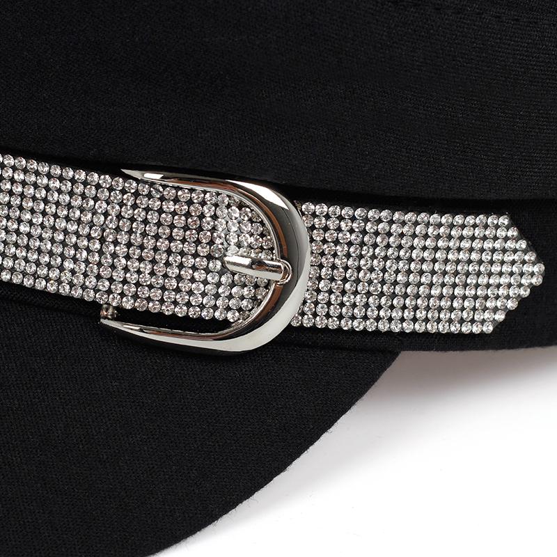 Новый берет с большой пряжкой в корейском стиле, с бриллиантами, хип-хоп кепка, осенне-зимние модели, трендовая шляпа, женская универсальная шляпа