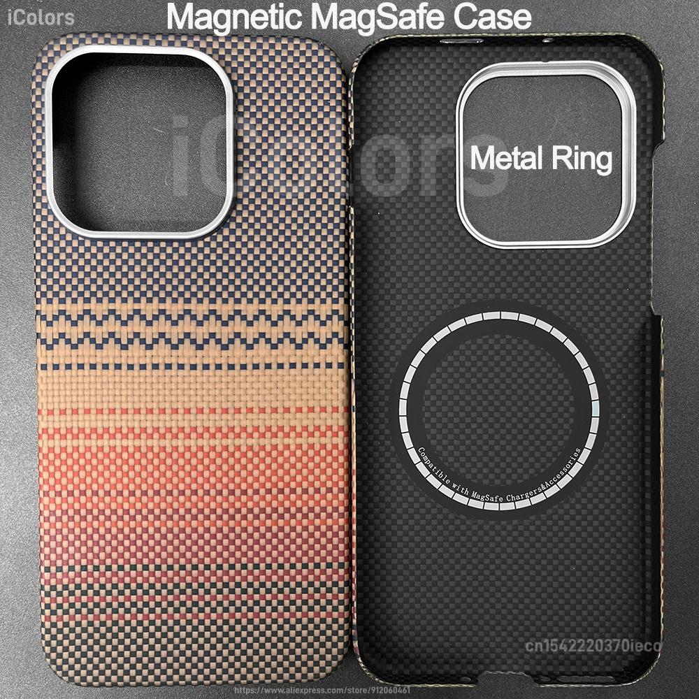 Magnetic Case for OnePlus 15 Aramid Carbon Fiber Case Ultra Slim Lightweight Armor Protective Cover Compatible with MagSafe