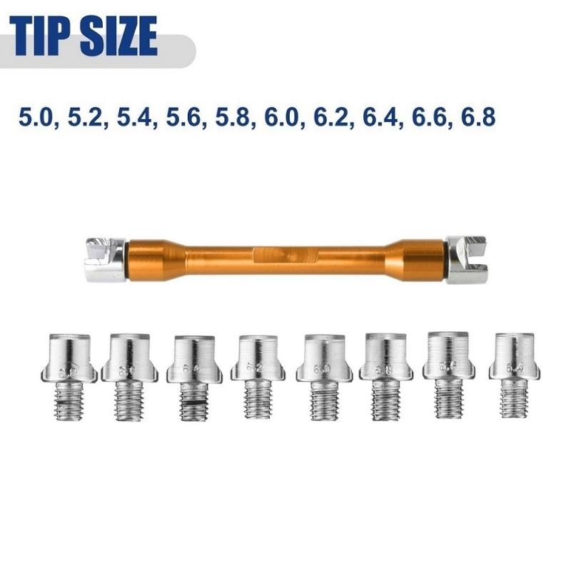 Набор ключей для спиц мотоцикла, набор гаечных ключей для колес велосипеда, набор гаечных ключей для шин, инструмент для ремонта 5,0 ~ 6,8 мм для