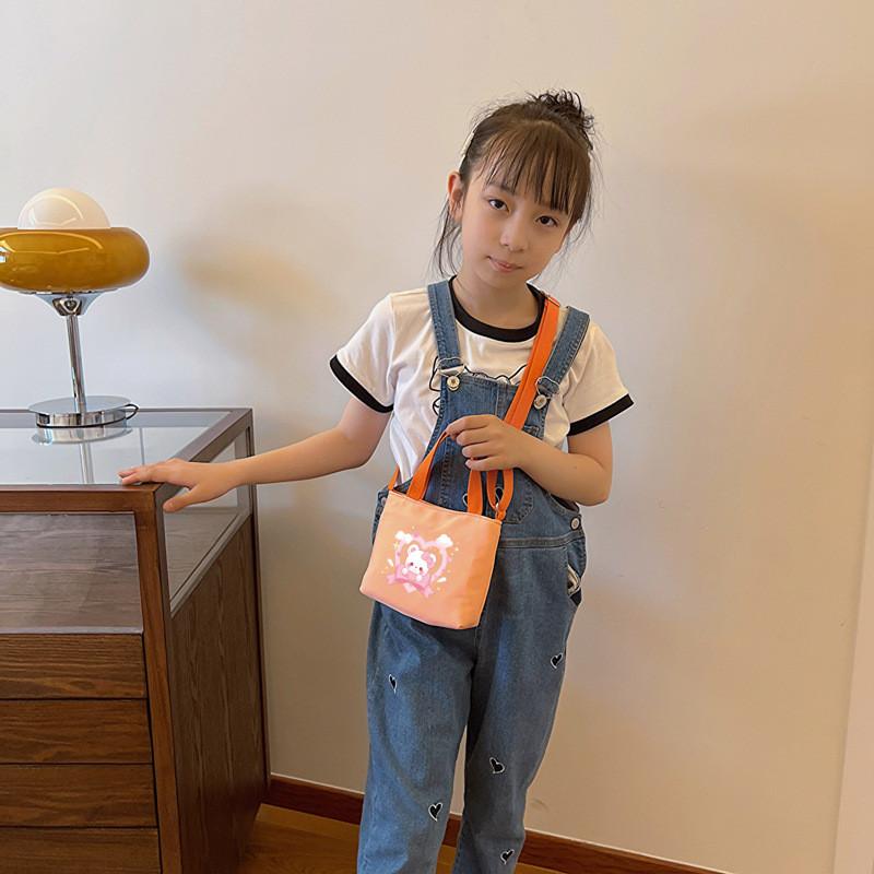 Нейлоновая детская модная сумочка с милым принтом медведя и дышащим дизайном