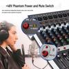 Профессиональный 8-канальный микшер с 99 DSP-эффектами, USB, Bluetooth, DJ-консоль для прямых трансляций и сценических выступлений