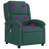 VidaXL Reclining Massage Armchair Dark Green Velvet 371810