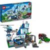 LEGO City 60316 Police Station, Helicopter Toy, Police Car, Dog Figure, Garbage Truck Toy