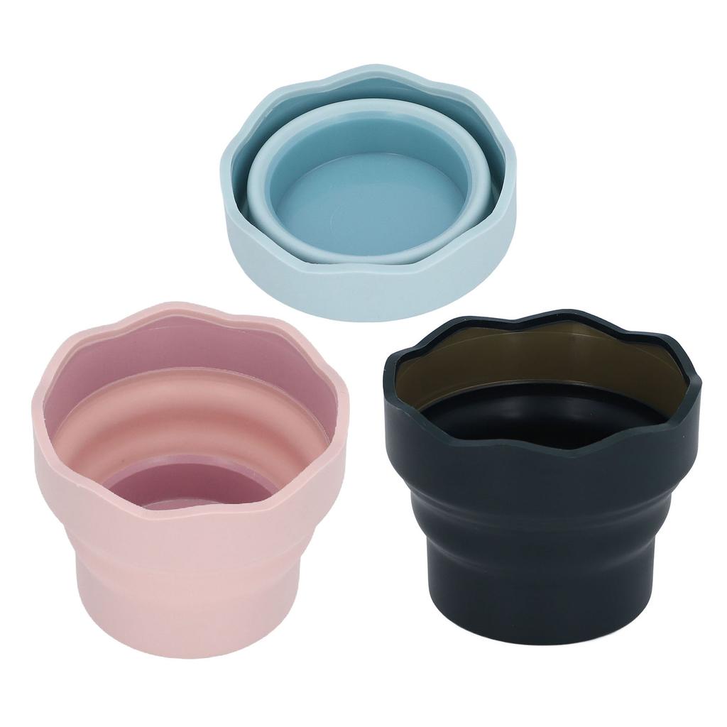 3 шт. Складная мойка для кистей для рисования, многоцелевая, многоразовая, силиконовая, для художников, мойка для кистей, для рисования, вода