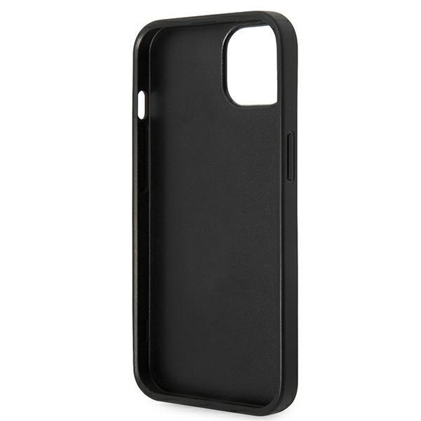 Etui do iPhone 14 Plus Karl Lagerfeld Saffiano Karl`s Head Srebrne