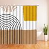 Abstract Mid Century Shower Curtain Arch Sun Moon Minimalist Geometric Curve Stripes Fabric Christmas Landscape Bth Curtain Hook