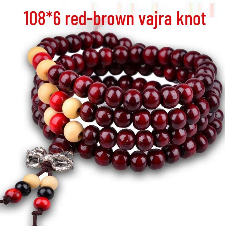 Браслет из 108 бусин сандалового дерева - Модный дизайн в три ряда для женщин