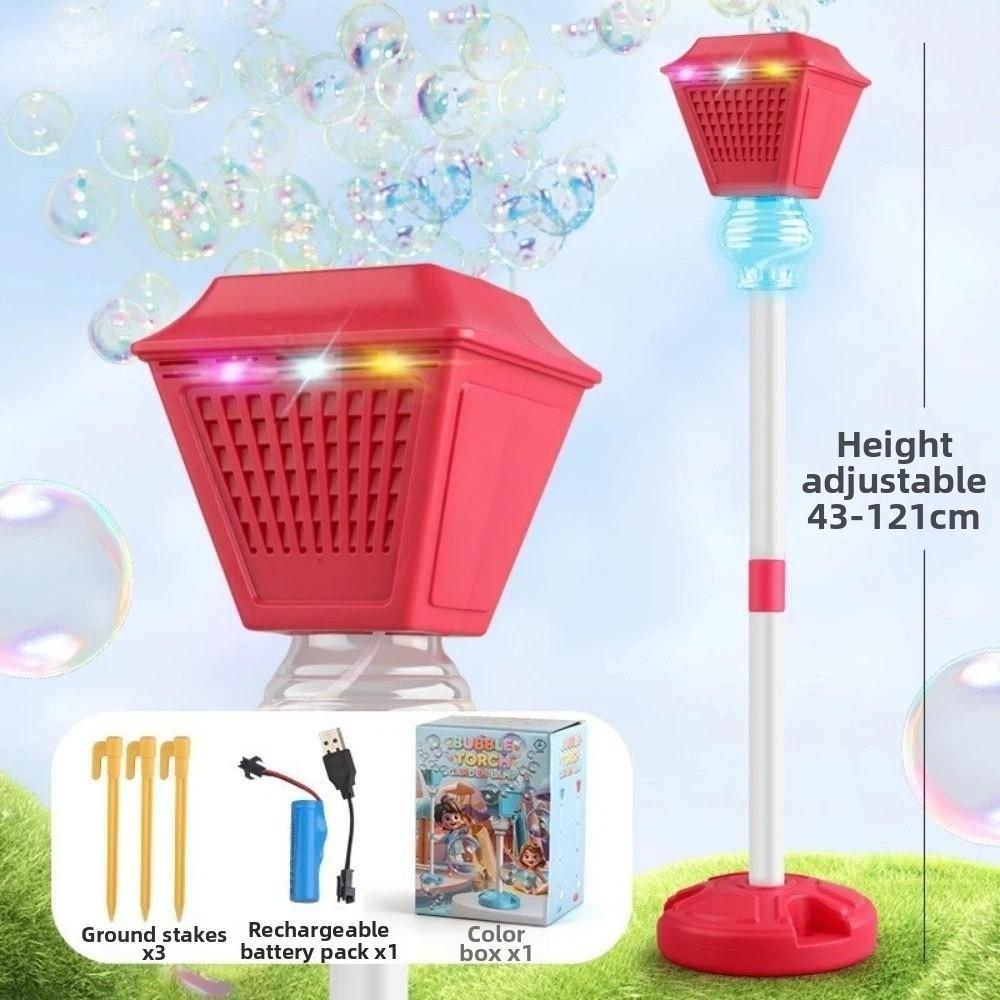 Adjustable Heights Kids Streetlight Bubble Machine Standing Bubble Maker Outdoor Party