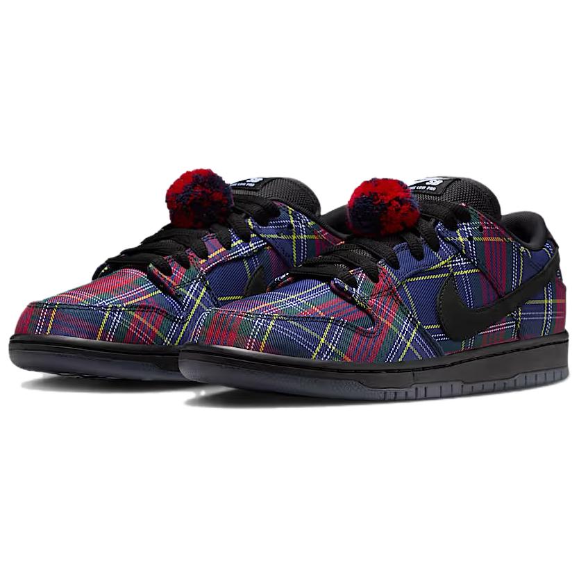 Мужские кроссовки Nardwuar x Nike Dunk Low SB Tam O Shanter Hat, разноцветные, университетские, красные, черные II1493-600